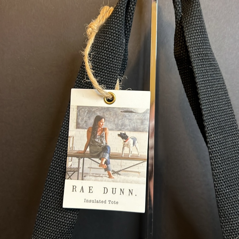 🖤🤍Rae Dunn FAMILY Black Insulated Tote Bag🖤🤍NWT - Picture 4 of 10